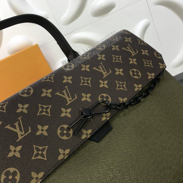 lv新款包包 路易威登Robusto公事包 2020秋冬 標誌性針扣 lv手提肩背公事包 M30591  ydh3960
